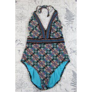 EUC $148 Anthropologie Nanette lepore Paloma Maillot Swimsuit WOMENS SZ L